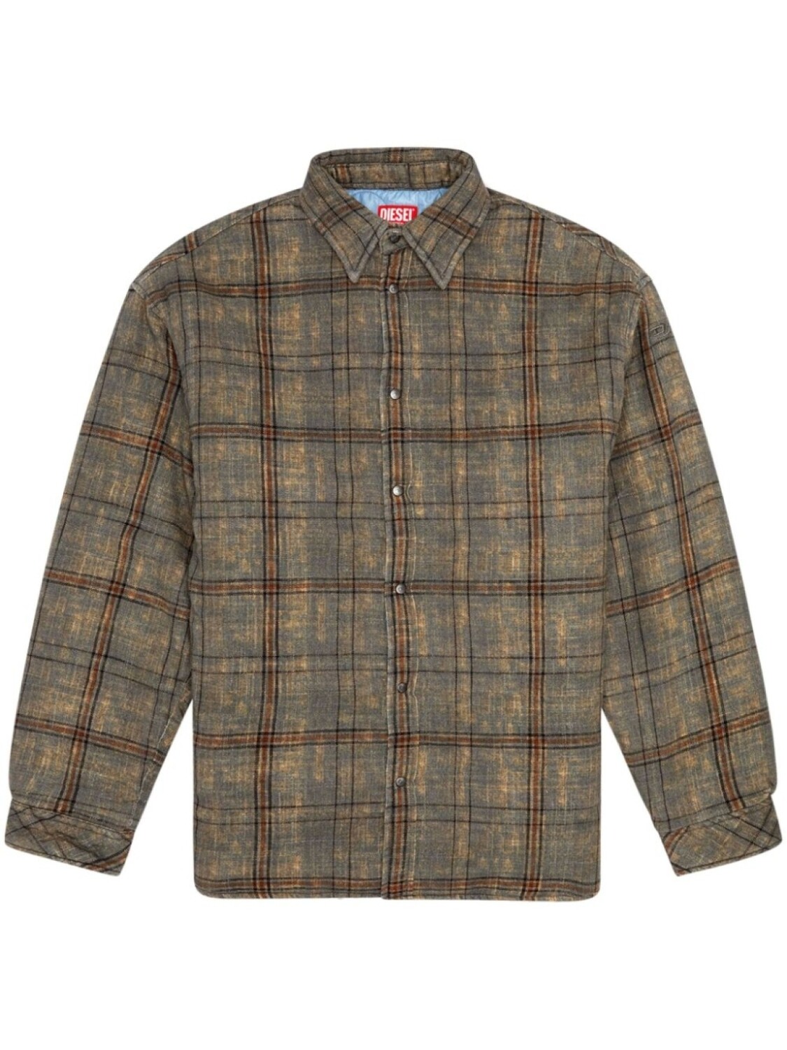 

Diesel куртка-рубашка из хлопка в клетку S-Hamme, зеленый