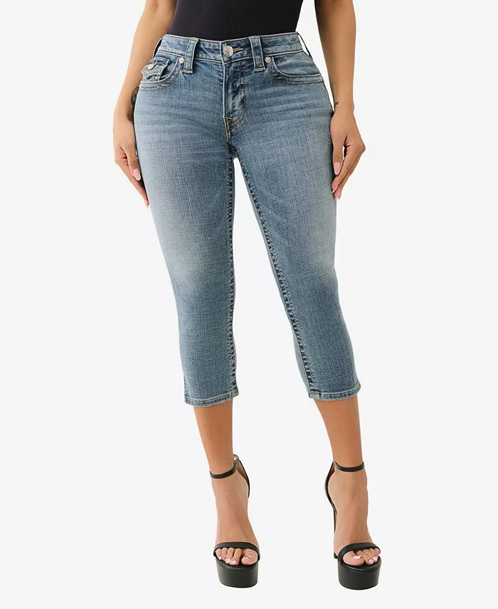 

Женские джинсы Jennie Mid Rise Flap Capri True Religion, синий