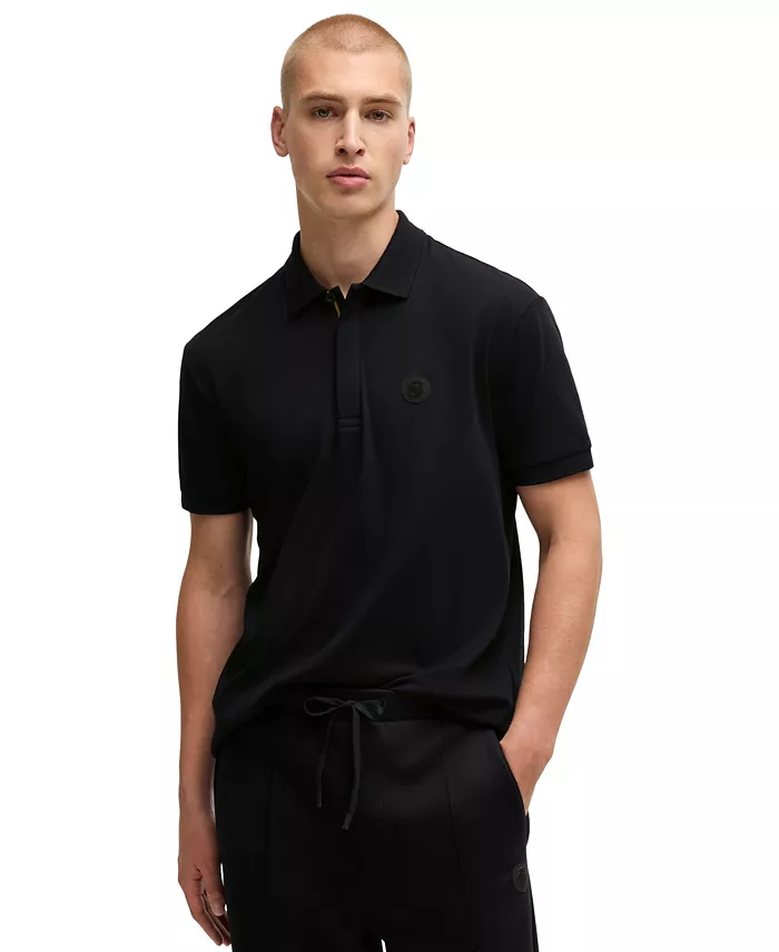 

Мужская хлопковая поло Paddy Hugo Boss, черный