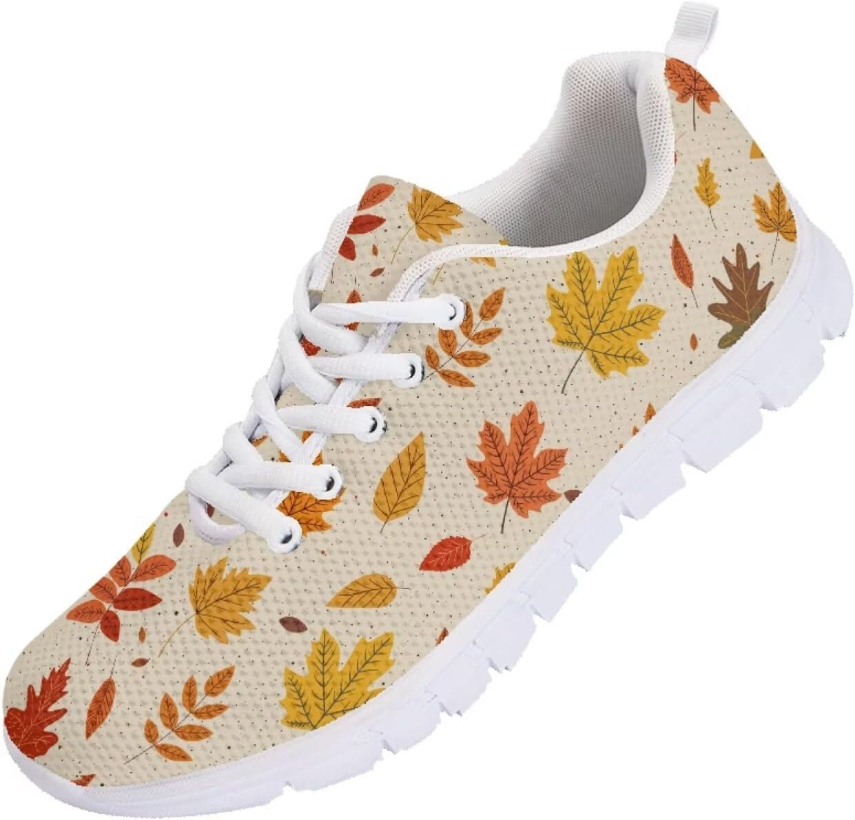 

Мужские кроссовки Funnydude Funny Print для бега, легкие, дышащие, с сеткой, удобные спортивные обувь, Maple Leaf