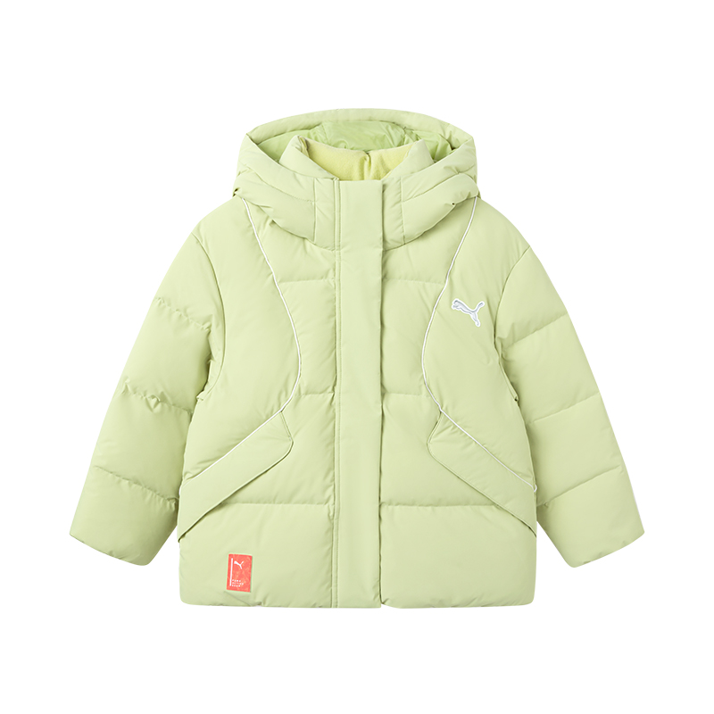 

PUMA Пуховики и жилеты lime green для подростков