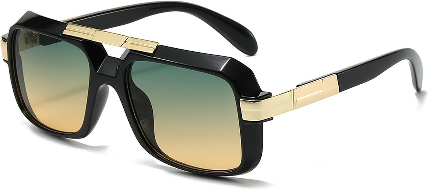 

Популярные модные солнцезащитные очки-пилот для женщин, ретро, ​​массивные, дизайнерские, мужские, панк, градиентные, UV400, большие солнцезащитные очки N45 mincl, Green