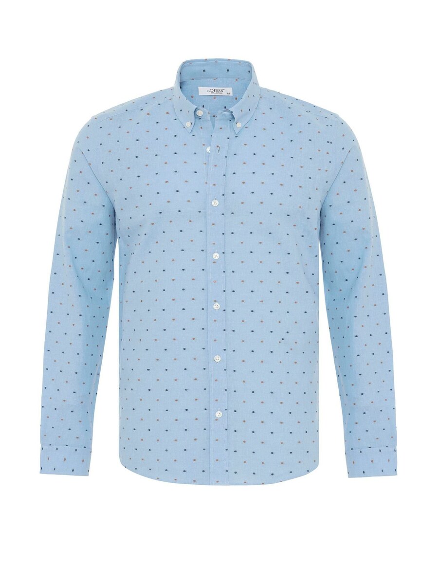 

Рубашка на пуговицах классического кроя Dandalo, цвет Light blue/Dark blue