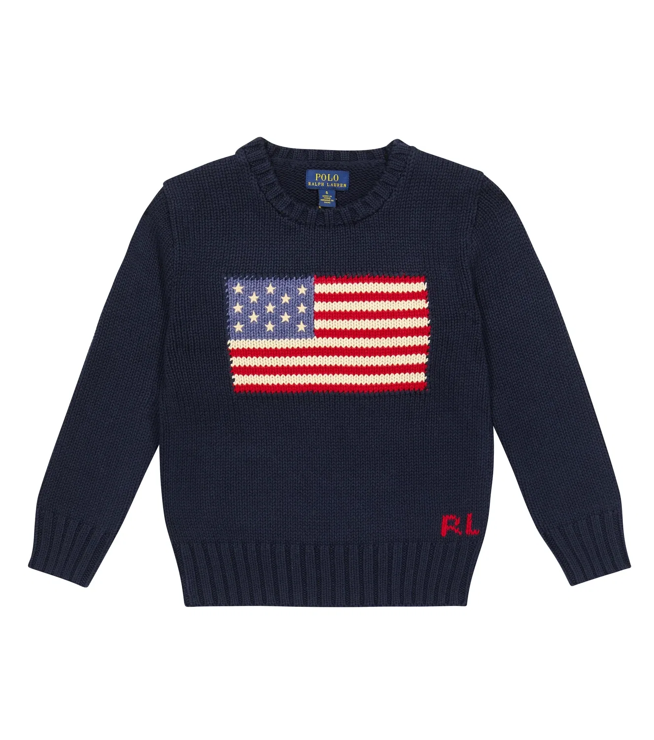 Свитер жаккардовый хлопковый Polo Ralph Lauren Kids, синий