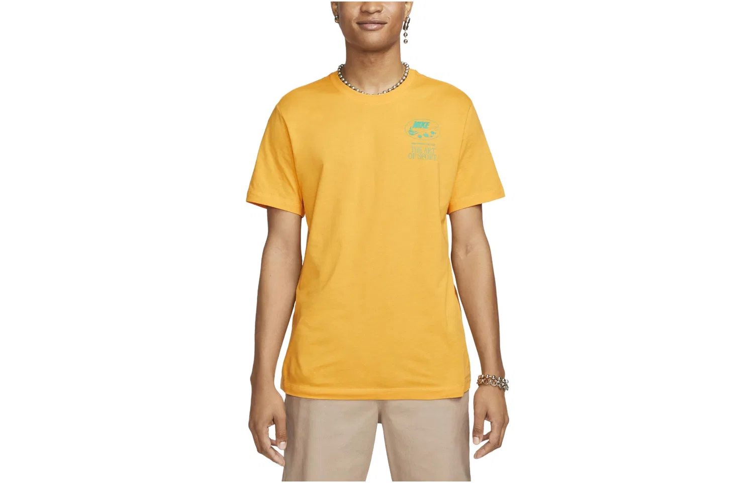Футболка с опущенным плечом Nike, University Gold