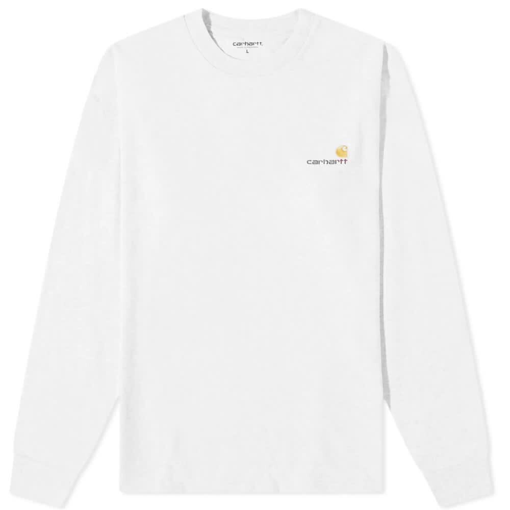 

Футболка Carhartt WIP Long Sleeve American Script Tee, Белый, Футболка Carhartt WIP Long Sleeve American Script Tee