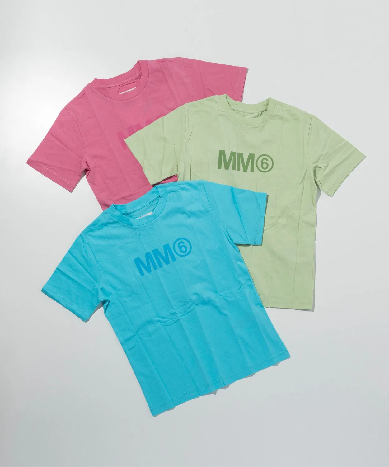 Детский комплект футболок с коротким рукавом с логотипом MM6 Maison Margiela, Light Green