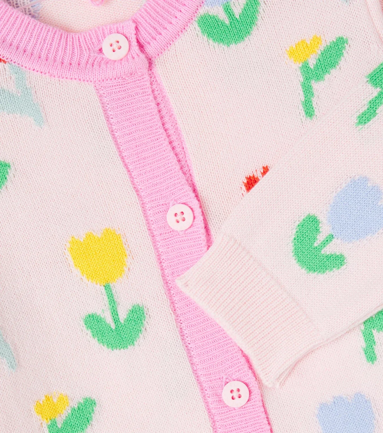 Кардиган с цветочным узором Stella Mccartney Kids, розовый — фото 3