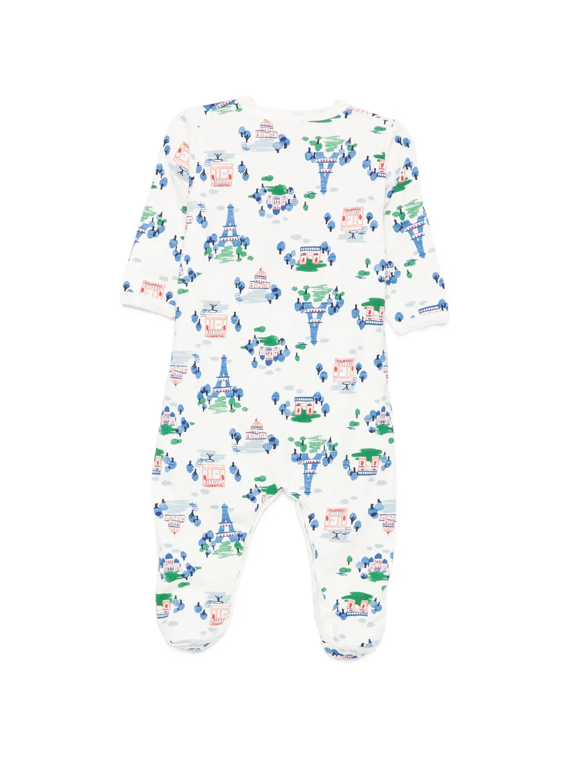 Пижамный комплект с графичным принтом Petit Bateau, белый — фото 2