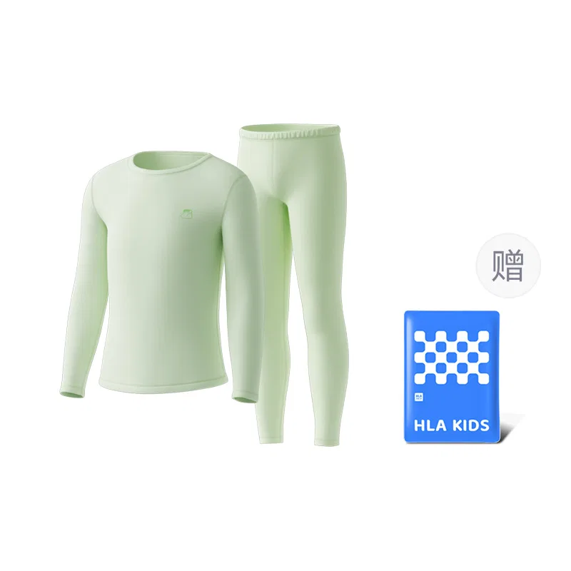 Детский комплект нижнего белья с круглым вырезом, модель Boys Color Block Style, HLA, Light Gray+Ecru — фото 4