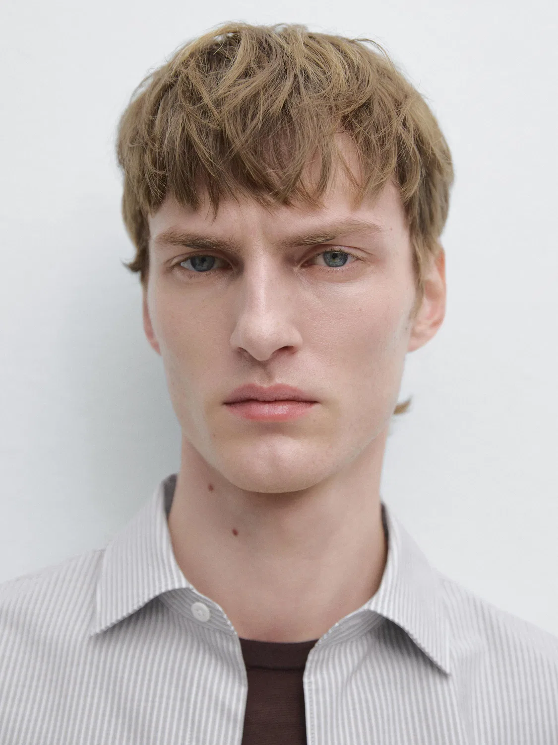 Рубашка из 100% хлопка, стандартного кроя Massimo Dutti, коричневый — фото 4