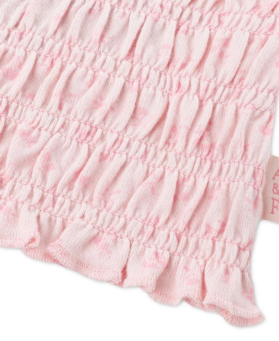 Топ с широким вырезом и коротким рукавом, сборочная конструкция, хлопок abercrombie kids, Ditsy Pink — фото 3