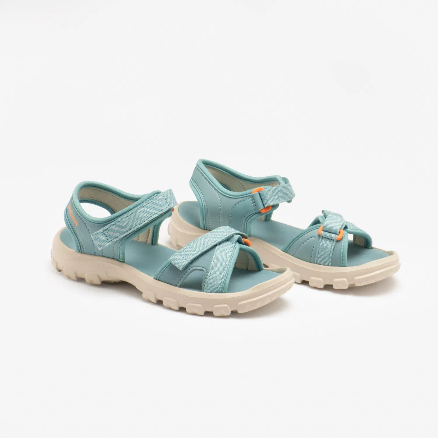 Детские сандалии для походов NH100 Quechua, Skandinavisches Blau Leinenbeige — фото 2