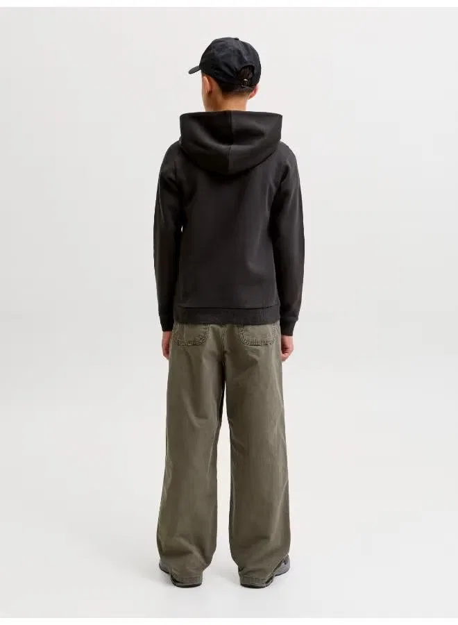 Худи с графическим принтом Youth Fusion Jack & Jones Junior, черный — фото 2