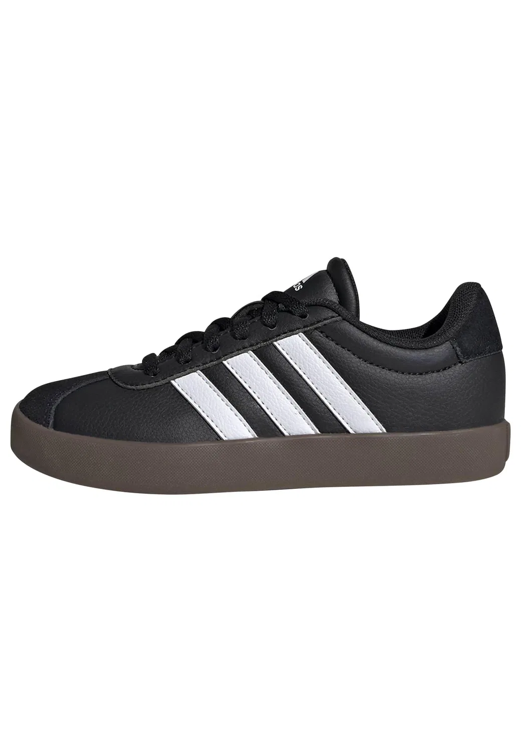 Детские кроссовки для мальчиков с замшевым верхом Vl Court 3.0 Lace Up Adidas, Black White Rubber
