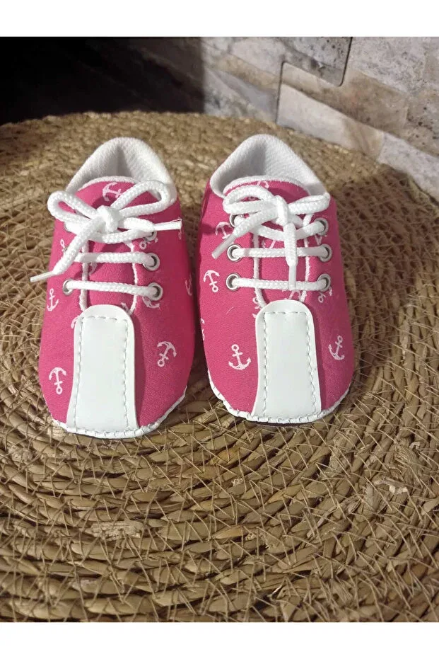 Детские ботиночки для новорожденных с принтом Krm Kerem Bebe, Pink — фото 2