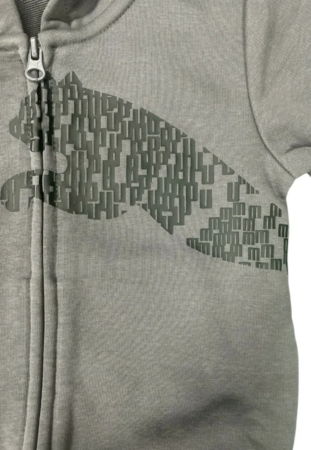 Felpa zip cappuccio ess grap полная молния ho col 34 - толстовка на молнии Puma, Grey — фото 3