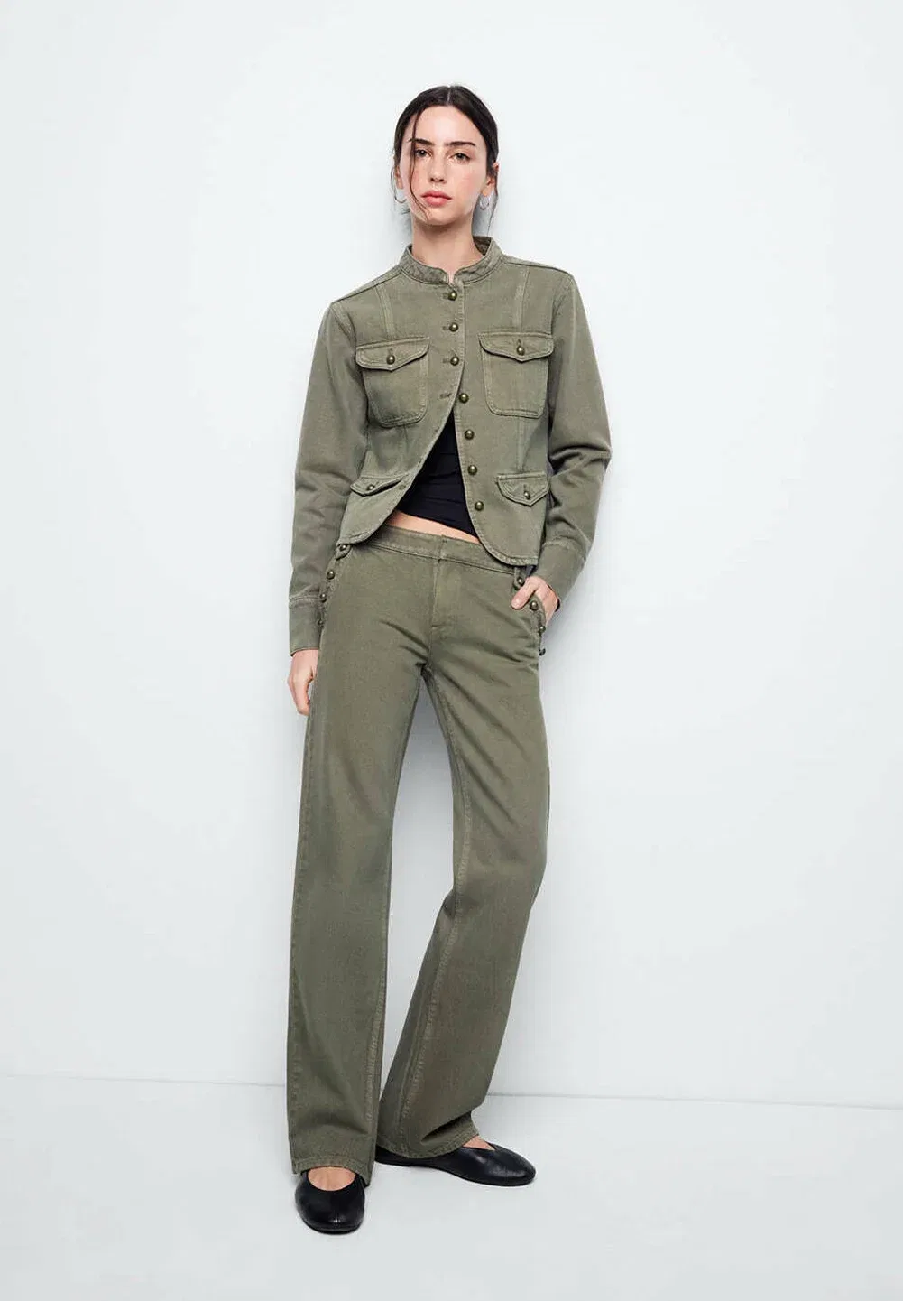 Подростковая джинсовая куртка Mango Kids, Khaki