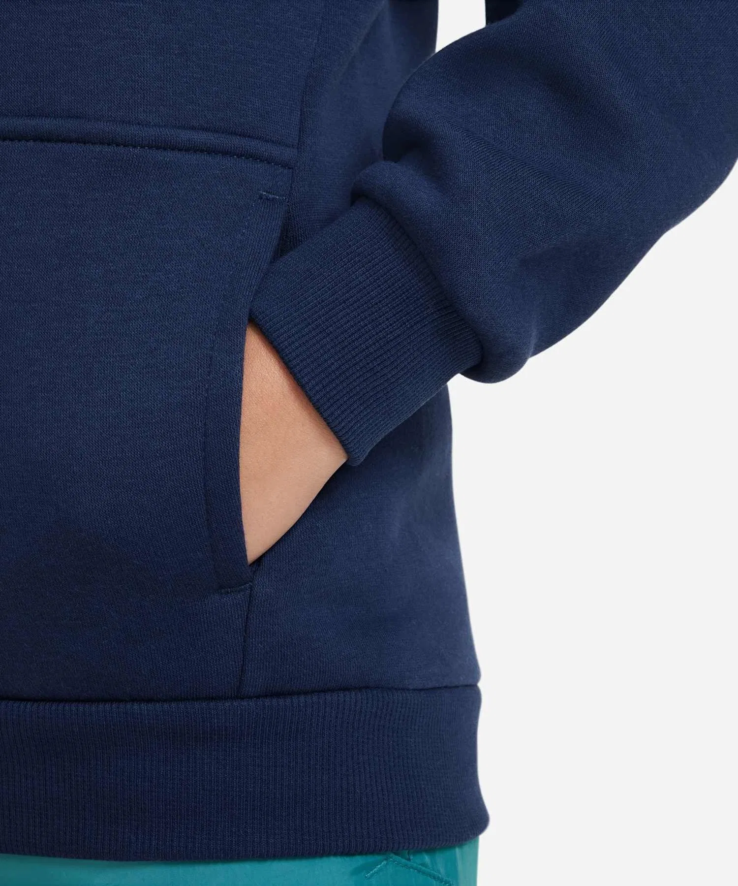 Детская флисовая толстовка Nike Sportswear Club на молнии / Детская флисовая толстовка Nike Sportswear Club на молнии FD3004-410, темно-синий цвет — фото 4