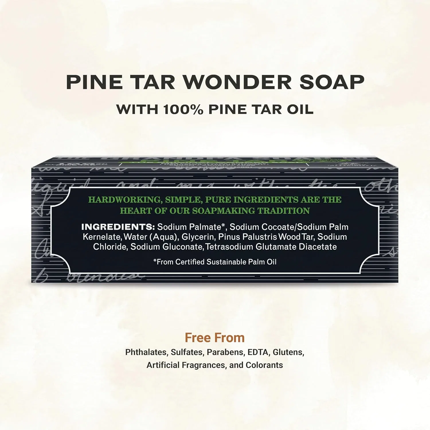 Мыло Pine Tar Soap, The Grandpa Soap Company, 92 г, Pine — фото 2