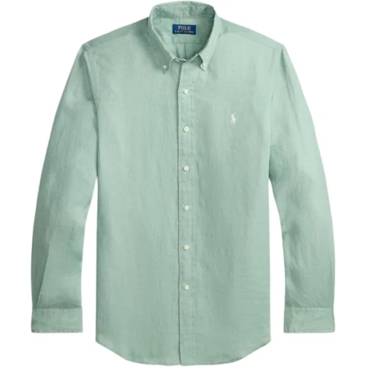 Мужская рубашка тонкая прямого кроя Faded Mint Polo Ralph Lauren
