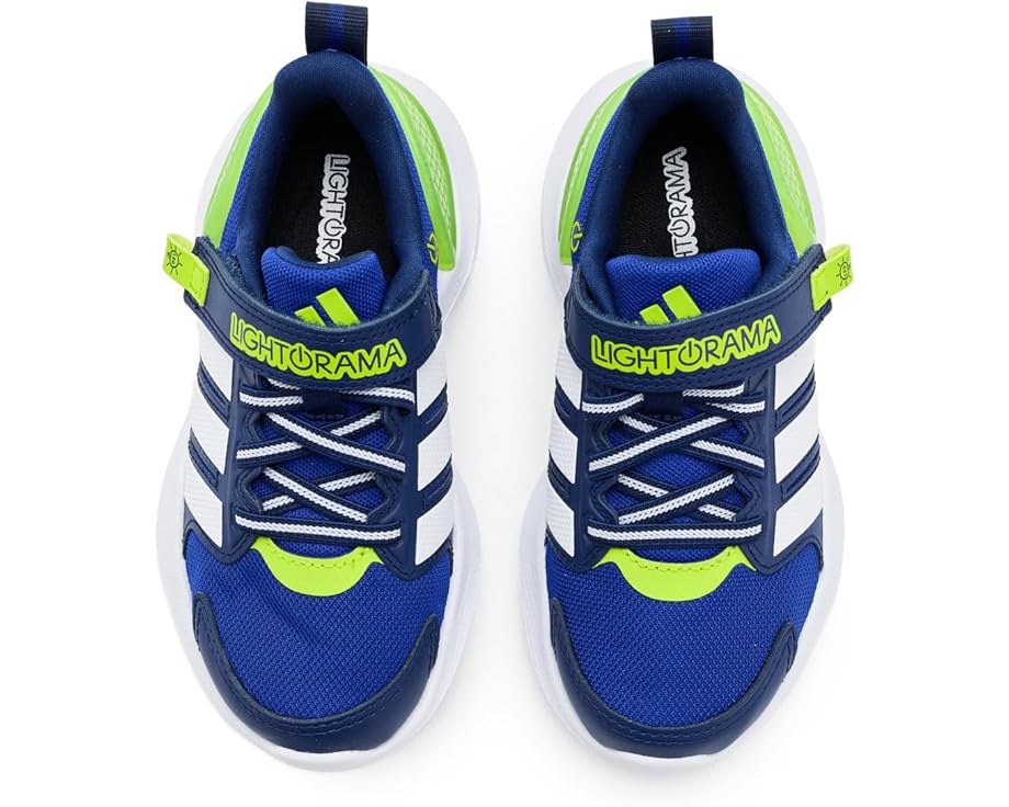 Детские кроссовки Adidas Lightorama (маленький ребенок) Adidas Kids, Lucid Blue/White/Solar Slime — фото 2