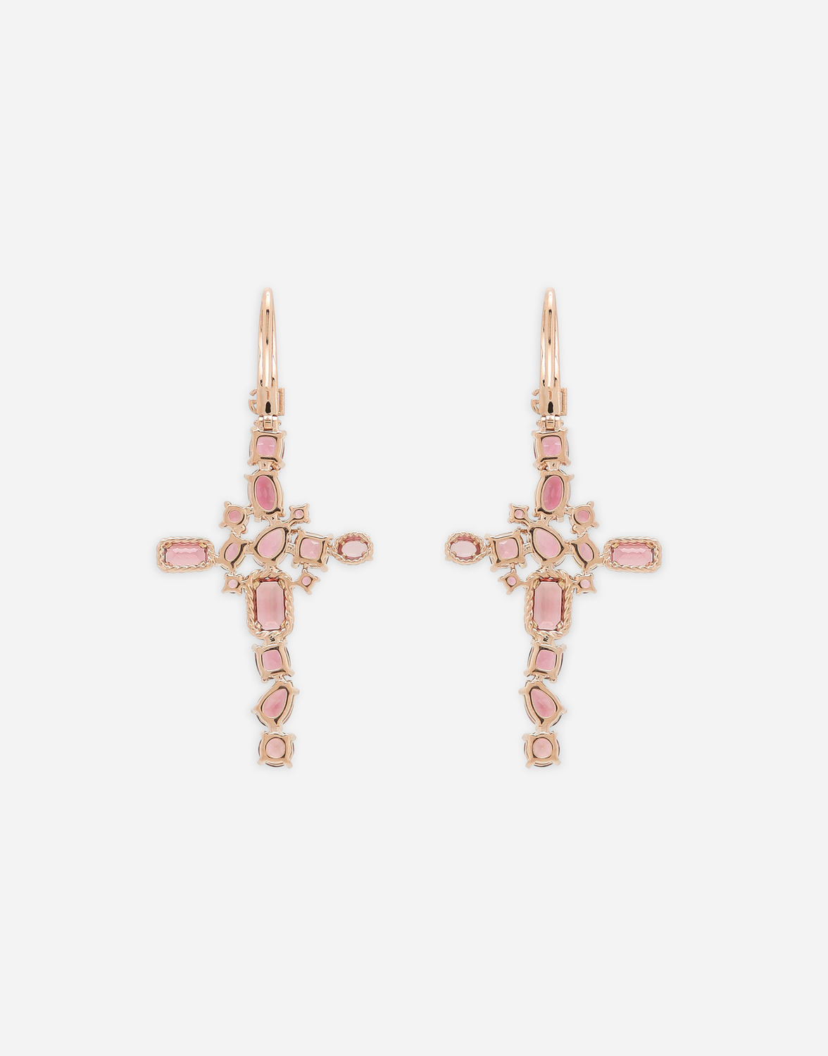 Серьги rainbow monochrome из красного золота 18 карат с розовыми турмалинами Dolce & Gabbana, красный — фото 3