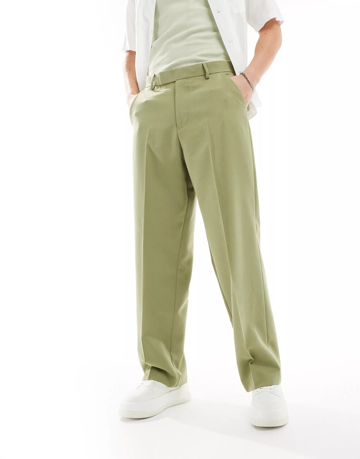 

Брюки Asos Design Smart Wide Leg, светло-зеленый