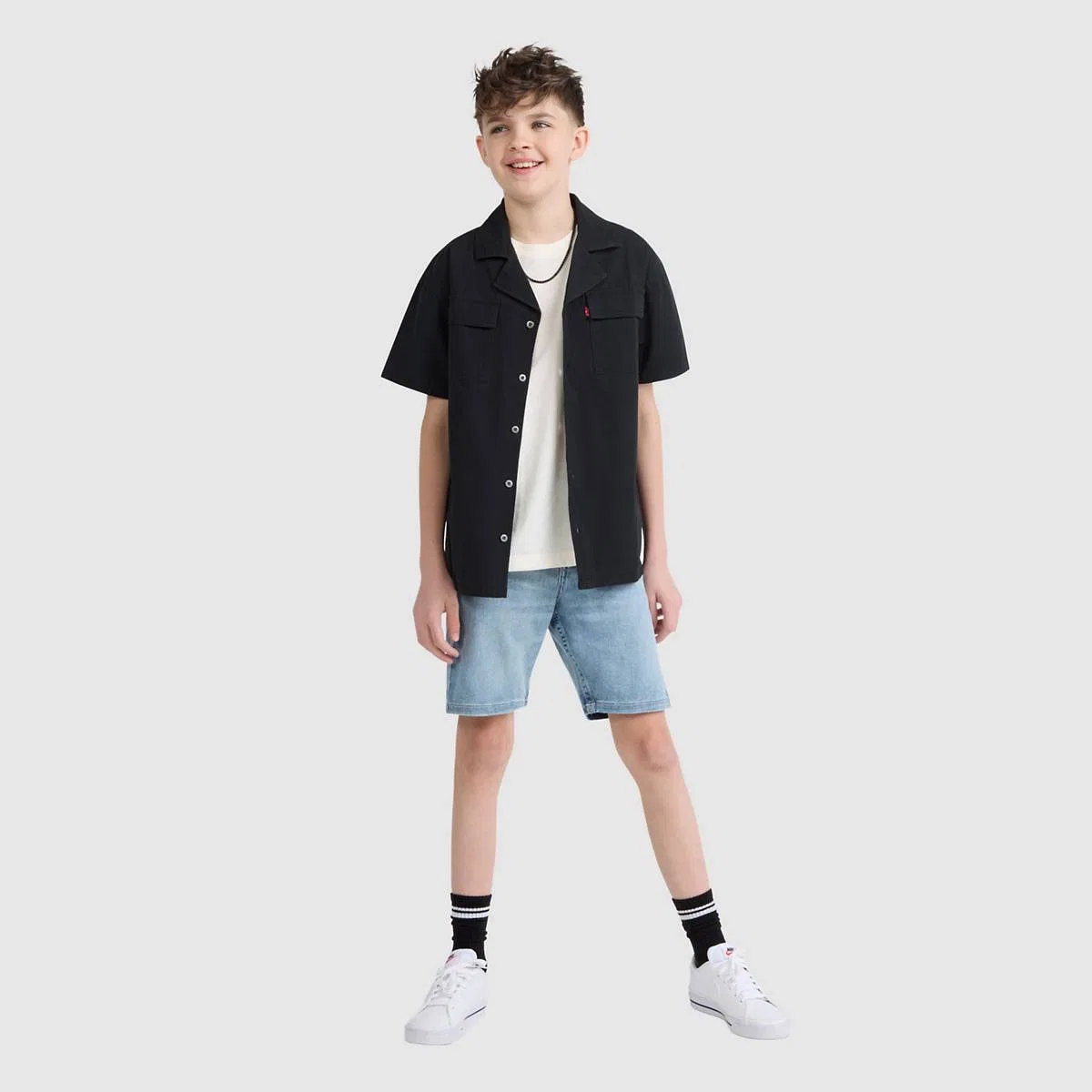 Рабочая рубашка для мальчиков 8-20 лет Levi's, Jet Black - Black