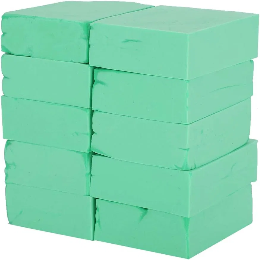 Скраб-щетка для душа из PVA, MYFTO, 10 шт, 8,5 x 6,5 x 3 см, Зеленый