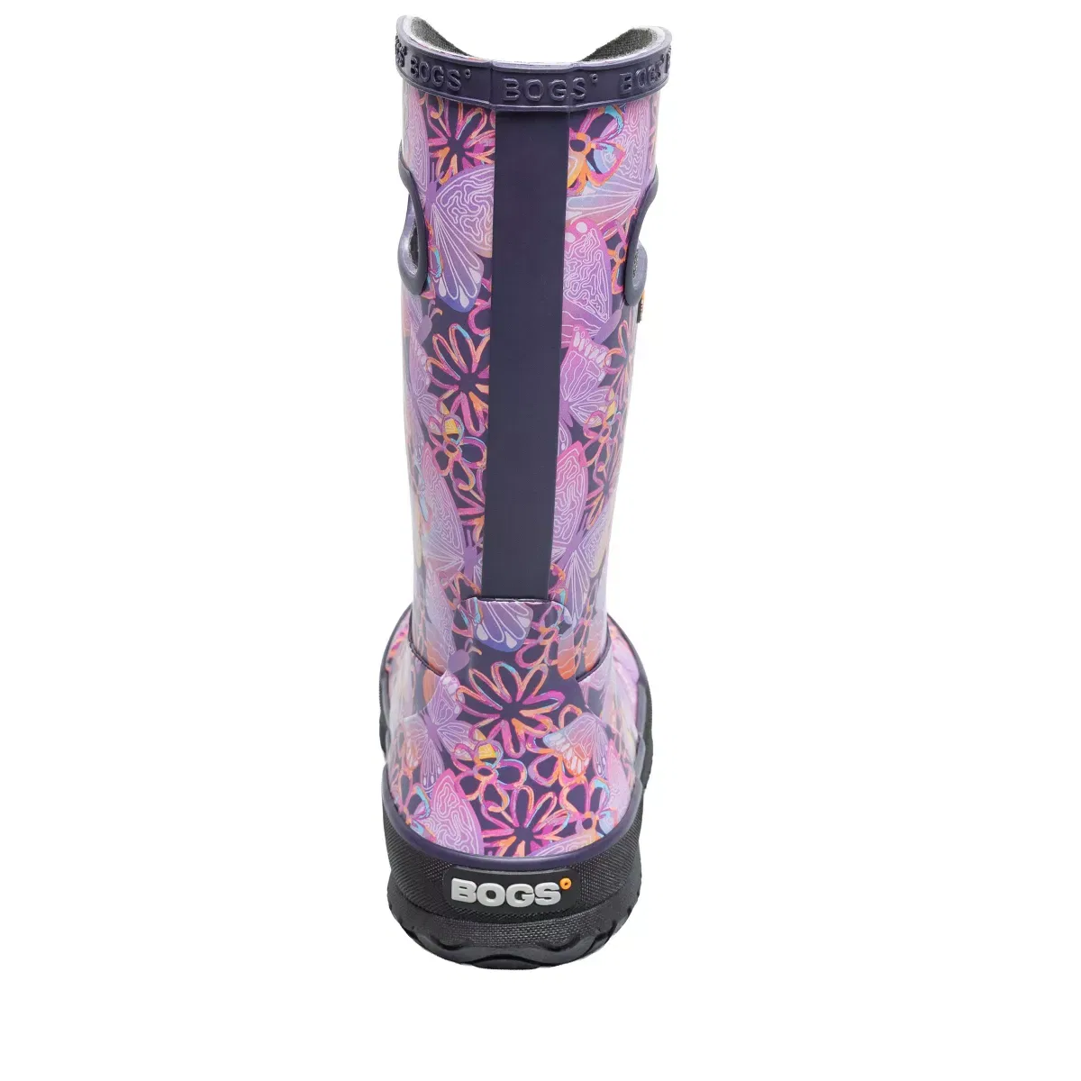 Детские сапоги для девочек водонепроницаемые Bogs Solar Butterfly, Purple Multi — фото 4