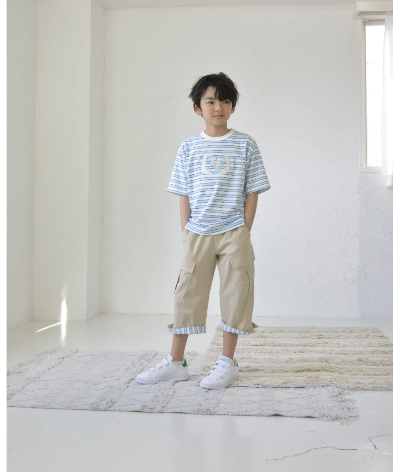 Детская футболка с принтом Tappet, модель Striped Tee Tappet, Navy — фото 3