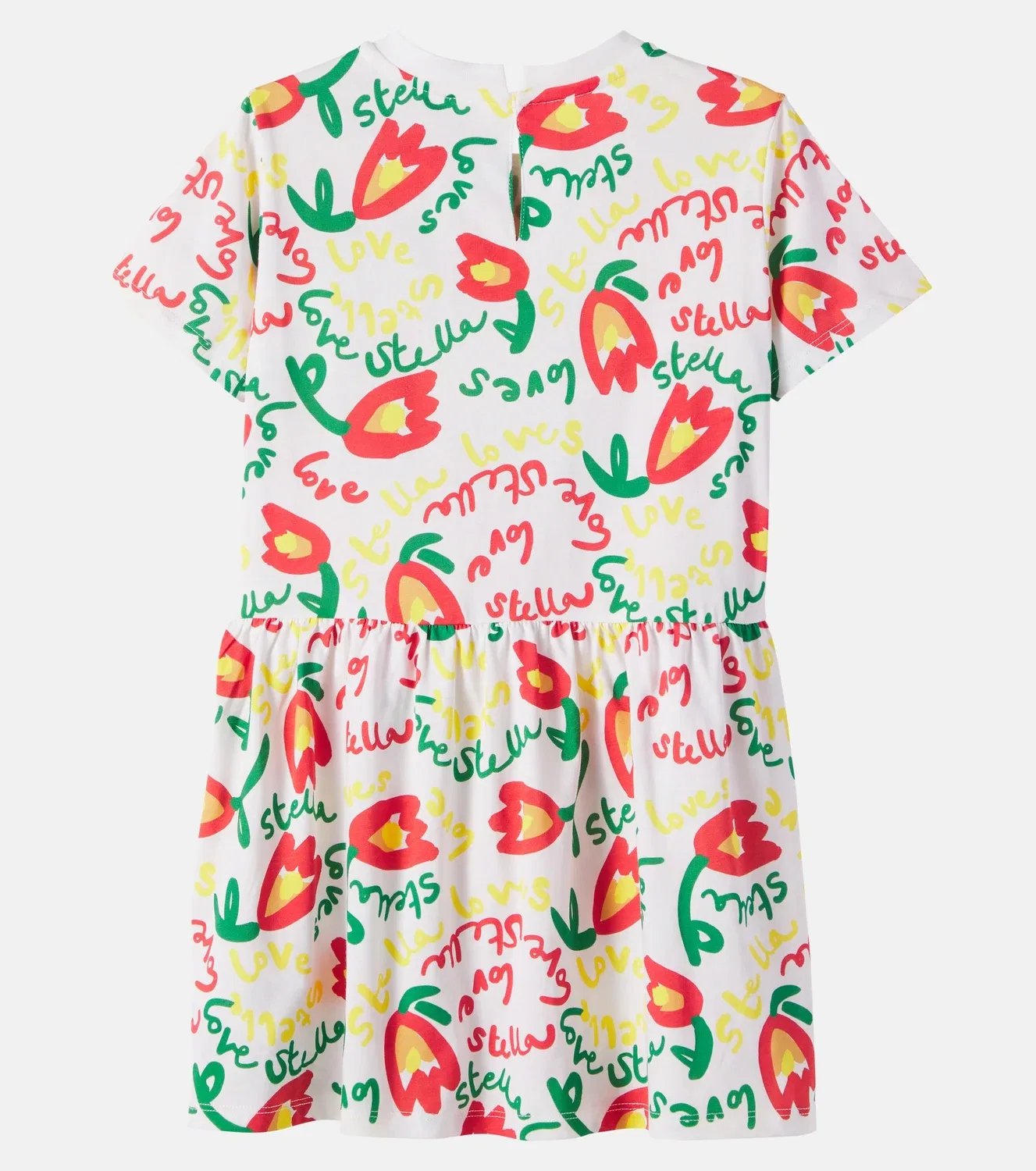 Платье-футболка с принтом Stella Mccartney Kids, белый — фото 3