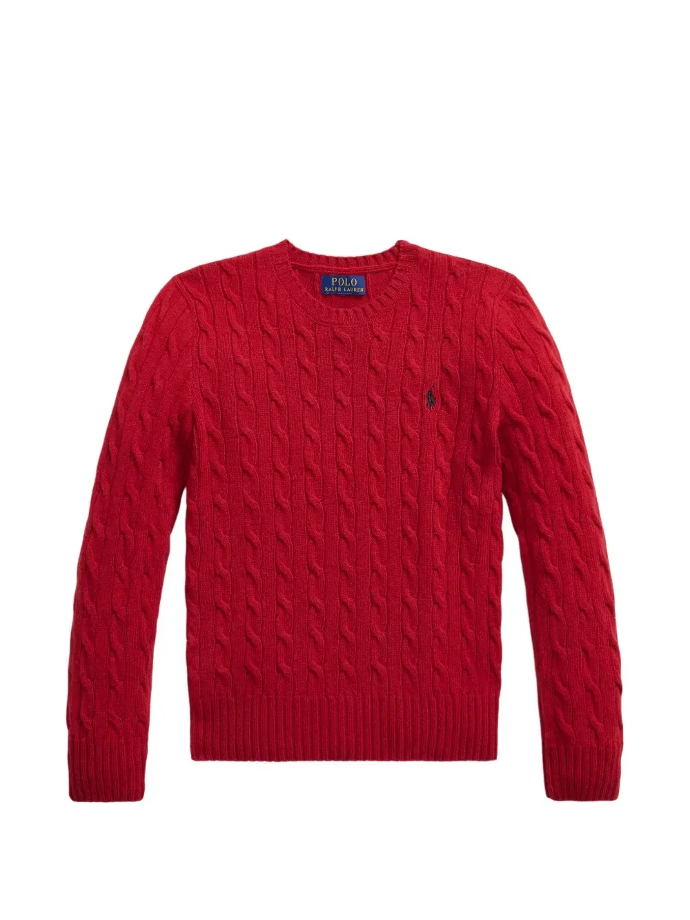 Джемпер с узором косичка Polo Pony Polo Ralph Lauren Kids, красный