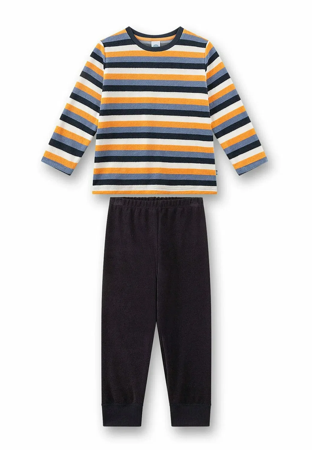 Jungen schlafanzug, lang - Kids, Streifen, пижамный комплект - пижамный комплект Sanetta, Blau Orange Weiß