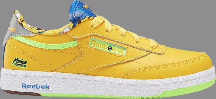 Кроссовки illumination's minions x club c little kid 'minions' Reebok, желтый — фото 2