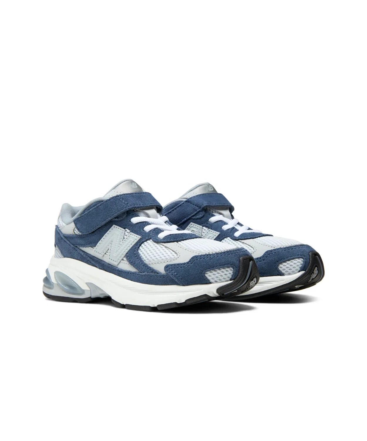 Детские кроссовки с ремешком и шнурком 2010 Top Strap with Bungee New Balance, Navy — фото 2