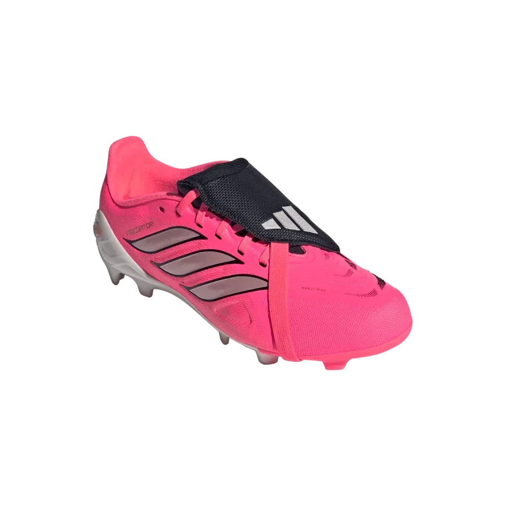 Детские бутсы для футбола с принтом Predator League Fold-Over Tongue FG Adidas, розовый — фото 2
