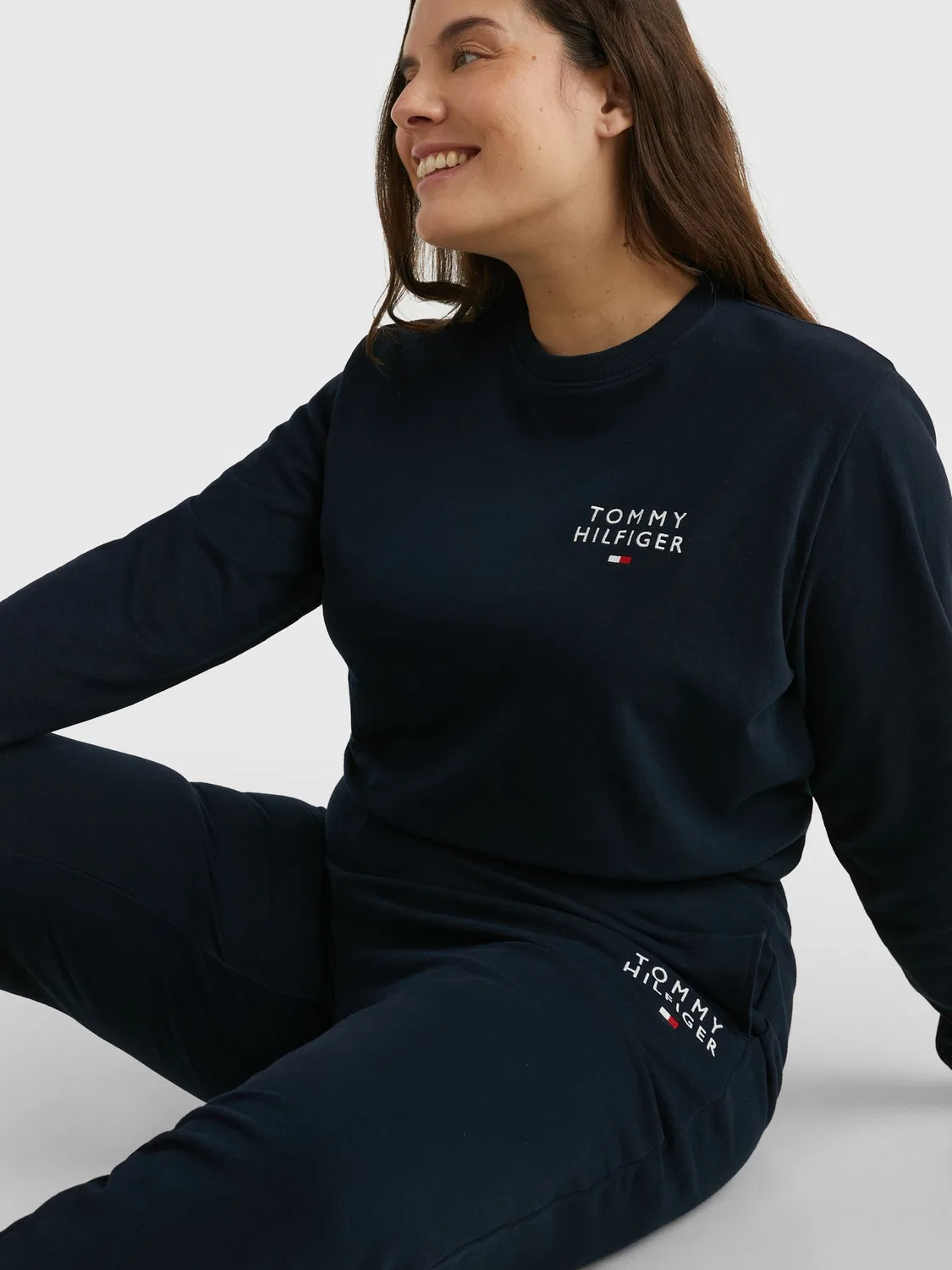 Джоггеры на завязке Tommy Hilfiger Original Lounge Track, синие — фото 4