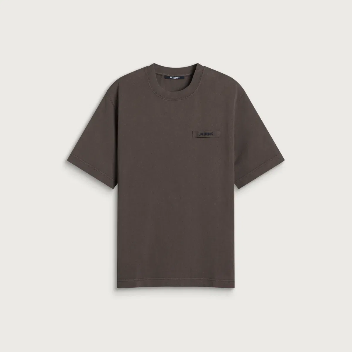 Футболка хлопковая с логотипом Grosgrain Logo Jacquemus, Brown