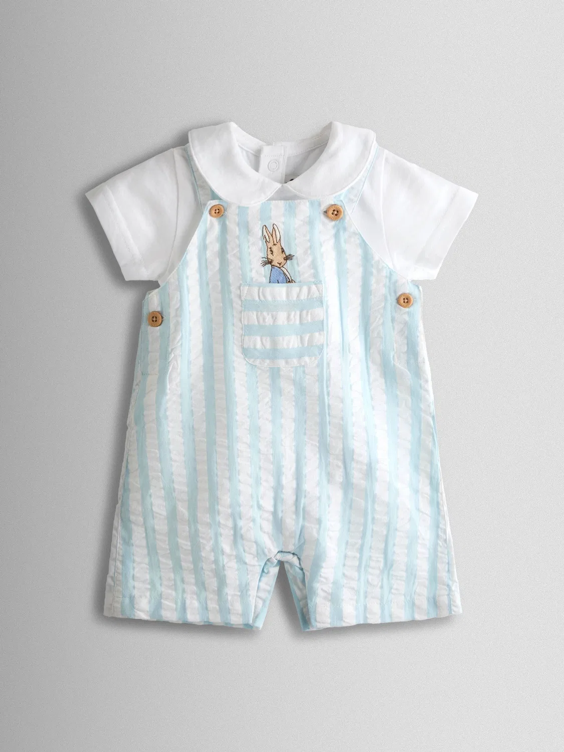 Комбинезон с боди и шапкой Peter Rabbit Jojo Maman Bébé, синий — фото 3