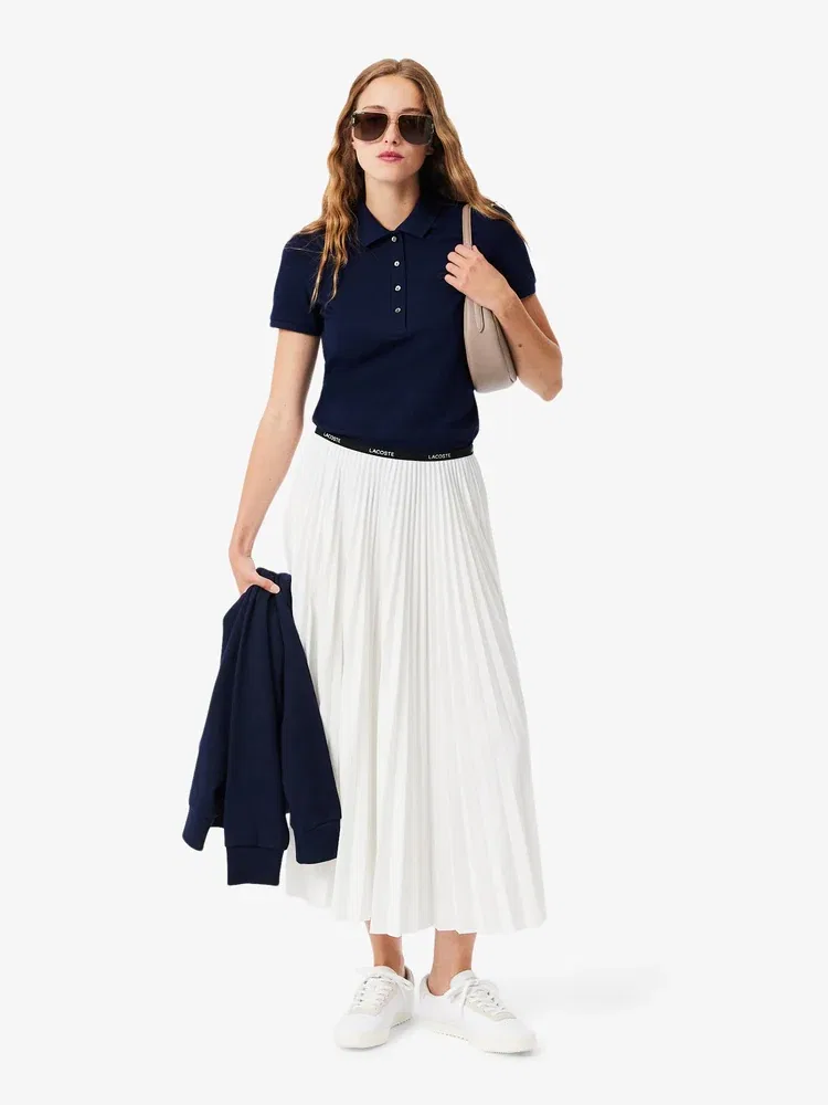 Футболка поло женская LACOSTE Slim Fit, Navy — фото 4