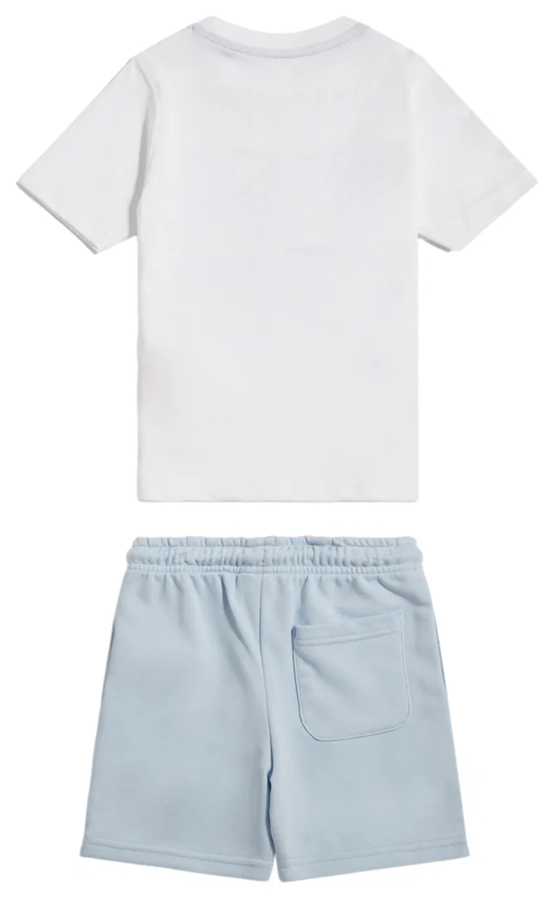 Детский комплект из футболки и шорт с принтом Fish and Chips New Balance, White Blue — фото 2