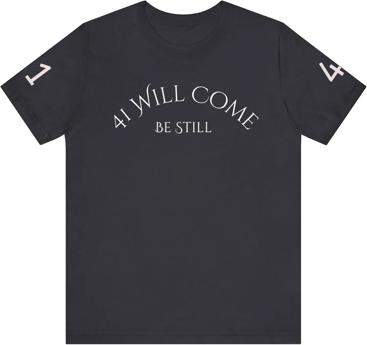 Унисекс футболка с принтом 41 Will Come Bella Canvas 3001, Dark Grey