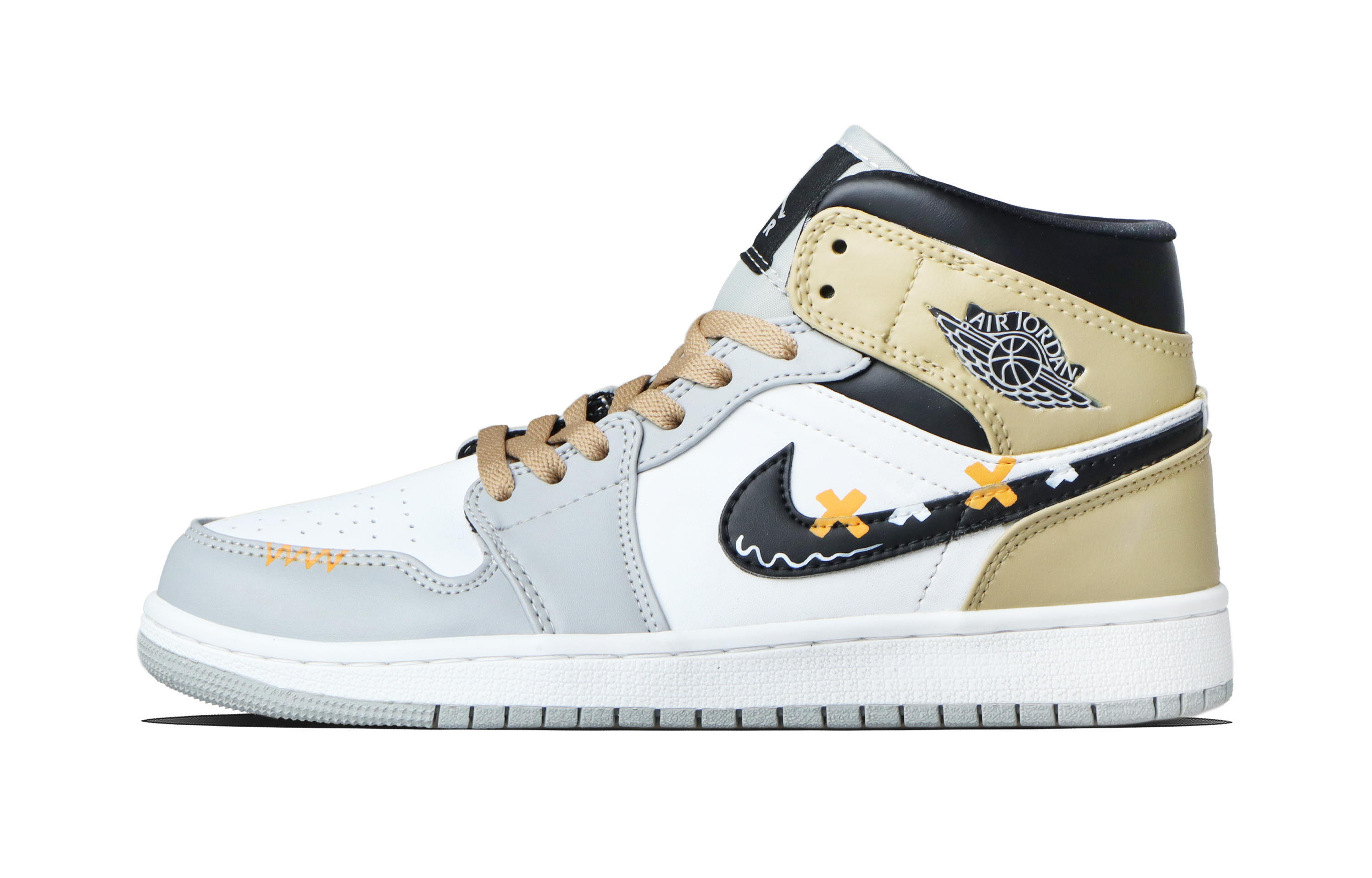 

Jordan Кроссовки Air 1 Rebel Abrasion Resistant Mid top Vintage Basketball Unisex Umber