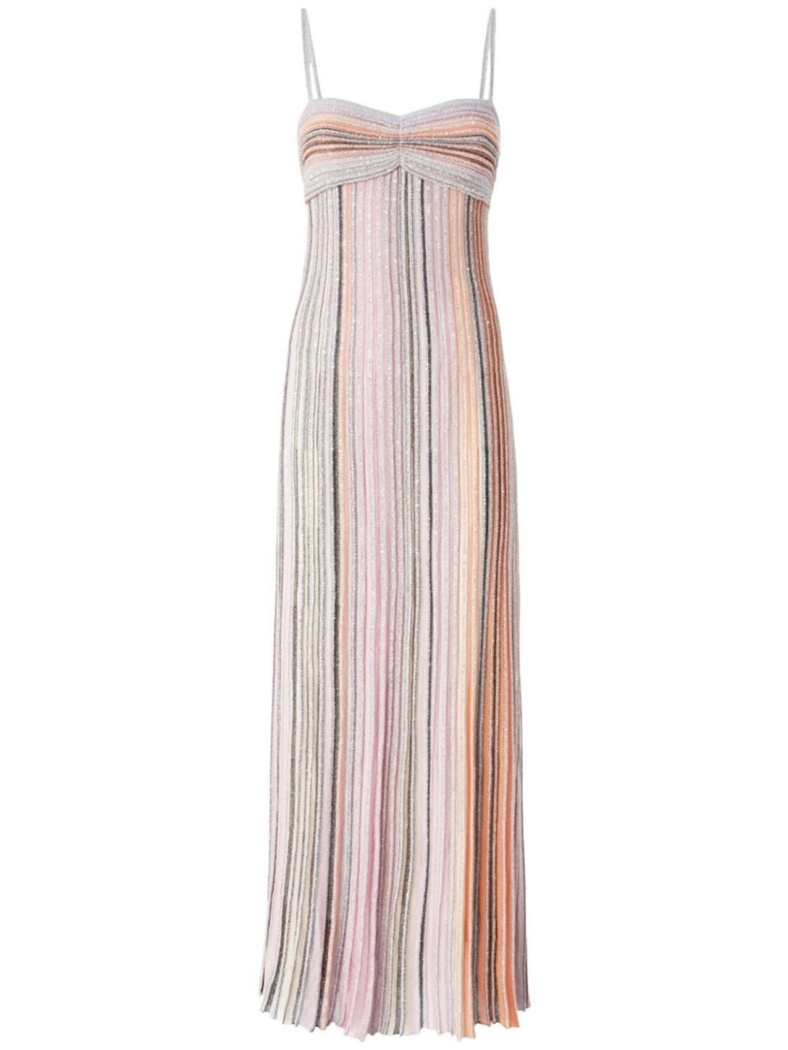 

Missoni плиссированное платье из ткани ламе, розовый