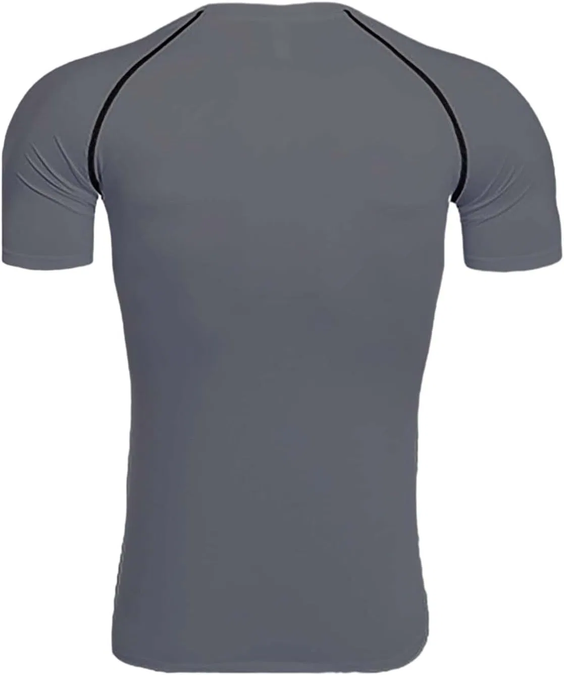Мужская компрессионная футболка с коротким рукавом Athletic Workout, Grey — фото 3