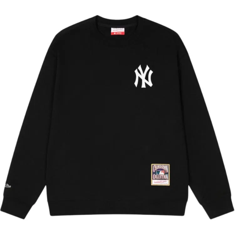 Детский свитшот с круглым вырезом New York Yankees Black Mitchell Ness