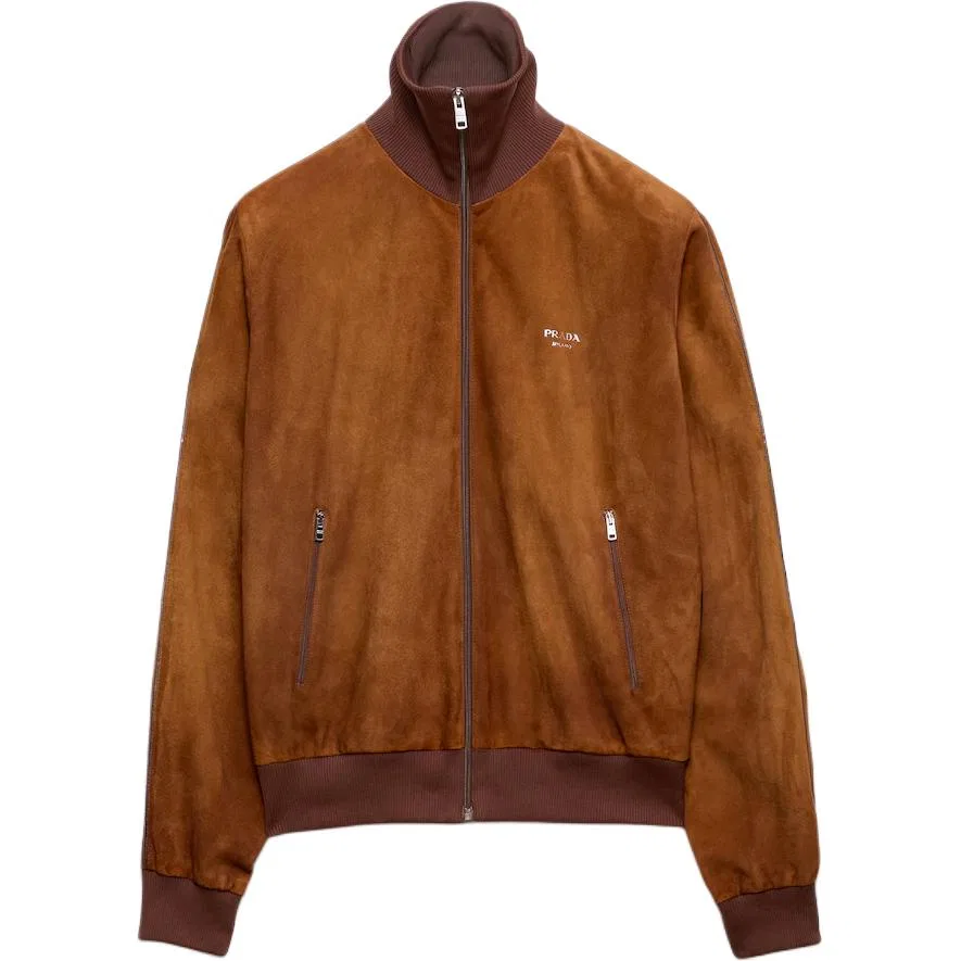Куртка-блузон на молнии, Prada, Cognac