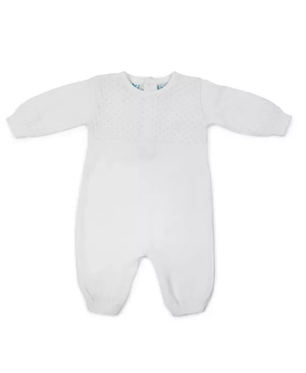 Детский комбинезон для мальчиков Diamond Knit Longall Feltman Brothers, белый